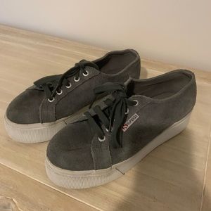 Superga Gray Platform Sneakers 7
